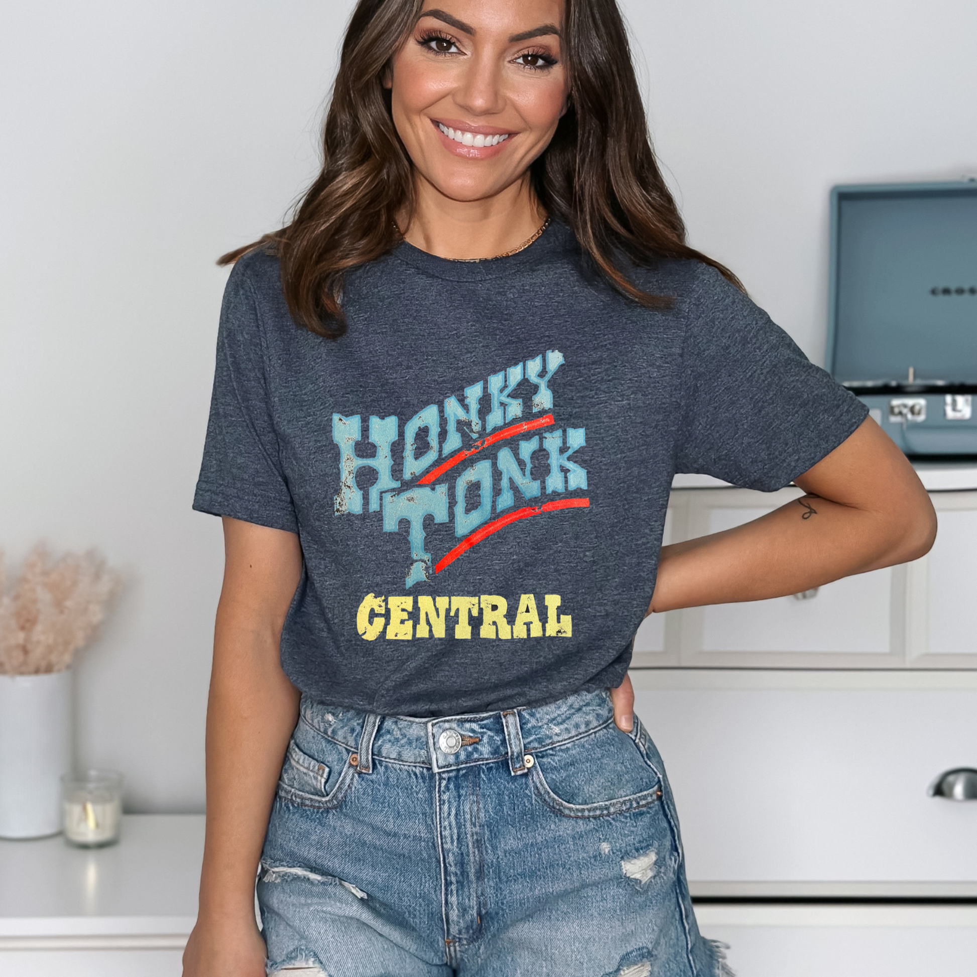 Western Graphic Oversized Tee - Honkey Tonk Central Crewneck